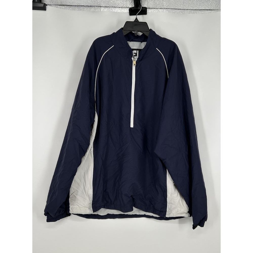 FootJoy Half 1/2 Quarter 1/4 Zip Pullover Windbreaker Jacket 100% Nylon XXL 2XL - Picture 1 of 7